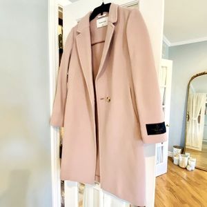 Babaton Designer: XXS blush/subtle pink wool coat